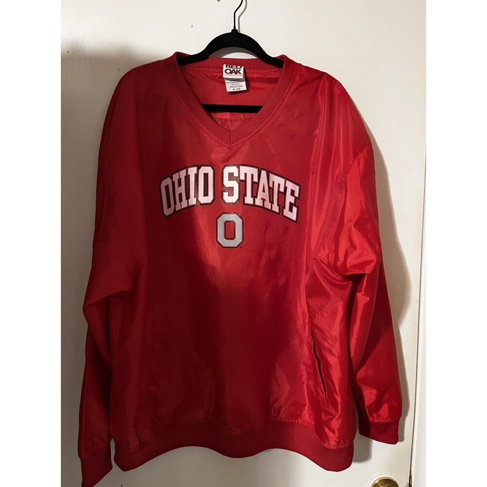 Vintage Red Oak Ohio State Buckeyes Pullover Windshirt - XL